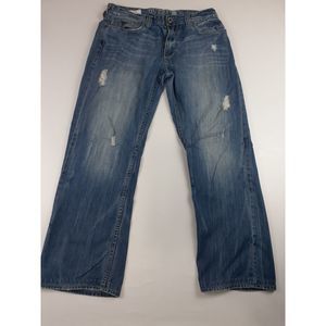 GUESS DESMOND RELAXED FIT DISTRESSED JEANS 33 X 30